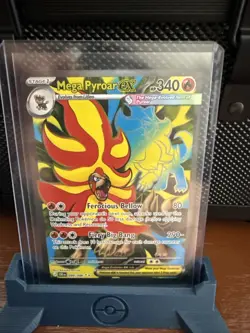 Pokemon Mega Pyroar ex 99/86 Full Art Double Ultra Rare Chaos Rising ME04 NM - Image 1