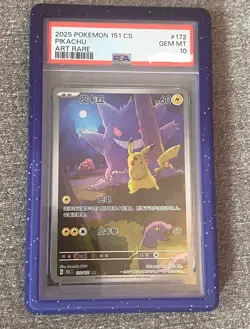 Pokemon 172 Pikachu PSA 10 AR 172/151 Collect 151 Gengar S.Chinese Limited - Image 1