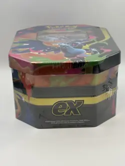 Pokemon TCG Mega Charizard X Tin Box 4 Booster Packs New Sealed - Image 5