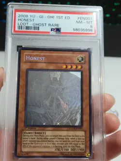 Yugioh PSA 8 Honest LODT-EN001 1st Edition Ghost Rare - Image 1