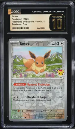 Eevee 074/131 Holo Pokemon Day 2025 CGC 10 Pristine - Image 1