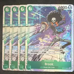 Playset Bandai One Piece TCG Brook OP15-032 SR English x4 - Image 1