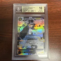 One Piece CCG Sabo PRB01 Manga Alt Art OP04-083 BGS 10 Pristine - Image 1