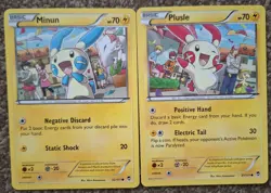 Pokemon Plusle & Minun Bundle – Furious Fists 31/111 & 32/111 – 2 Cards - Image 1