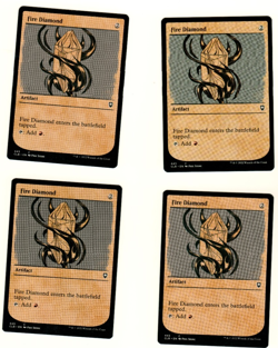 Set Of 4 Fire Diamond Showcase Baulders Gate Commander Legends MTG Card - Image 1