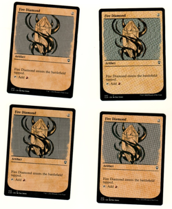 Set Of 4 Fire Diamond Showcase Baulders Gate Commander Legends MTG Card - Image 3