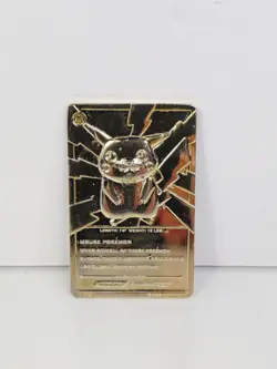 PIKACHU Pokemon 23K Gold Plated Trading Card 1999 Burger King Limited Edition - Image 2