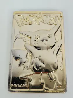 PIKACHU Pokemon 23K Gold Plated Trading Card 1999 Burger King Limited Edition - Image 4