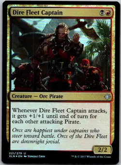 Magic the Gathering Foil Dire Fleet Captain Ixalan MTG Free Shipping! - Image 1