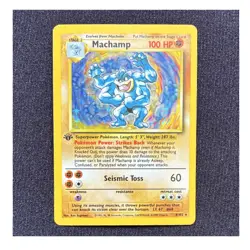 Pokemon TCG Machamp 8/102 Holo Rare 1st Edition Base Set 100 HP WOTC 1999 - Image 1