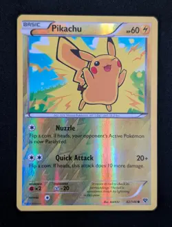 Pikachu 42/146 XY Base Set Pokemon NM Reverse Holo - Image 1