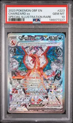 Pokemon 2023 Charizard ex 223/197 SIR Obsidian Flames GEM MINT PSA 10 - Image 1