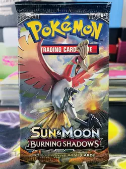 SEALED Pokemon SM Burning Shadows Booster Pack (Ho-Oh Art) NEW - Image 1