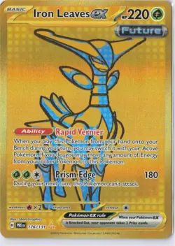 IRON LEAVES EX POKEMON GOLD HOLO PRISMATIC EVOLUTION NM 176/131 - Image 1