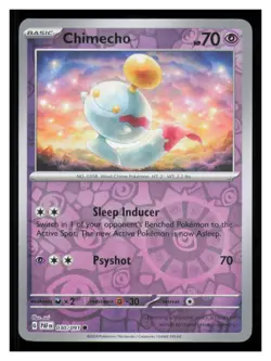 🎴 Chimecho 030/091 Reverse Holo Paldean Fates Pokemon NM - Image 1