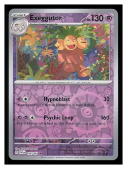 🎴 Exeggutor 024/091 Reverse Holo Paldean Fates Pokemon NM - Image 1