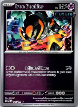 Iron Boulder 71/142 Rare Stellar Crown Pokemon Reverse Holo Near Mint - Image 1