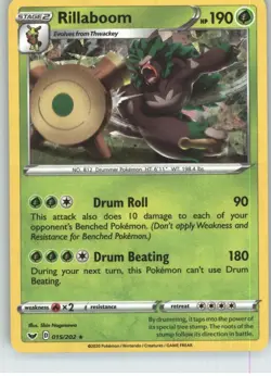 Rillaboom (Cracked Ice Holo) 15/202 Holo Holo Rare Deck Exclusives Pokemon LP - Image 1