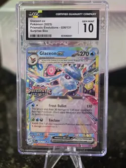 CGC Gem Mint 10-Glaceon ex 026-Prismatic Evolutions-Pokemon TCG - Stamped Promo - Image 1