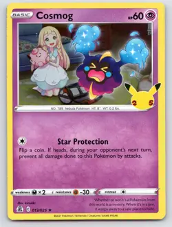 Cosmog 013/025 Rare Celebrations Pokemon Near Mint - Image 1