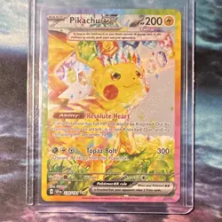 Pokemon TCG Pikachu ex Sv08 Surging Sparks SIR Full Art Holo 238/191 - Image 1