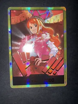 Bandai One Piece Card Game Nami Gold DON!! Card EB-03 Mint Condition - Image 1