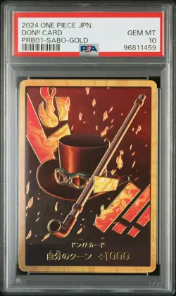 One Piece Japanese Don!! Gold (Sabo) PRB01 The Best Alternate Art PSA 10 - Image 1