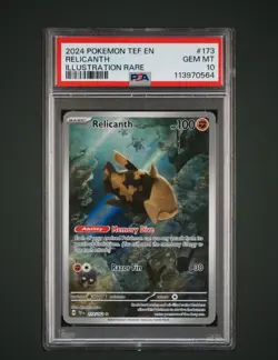 POKEMON - RELICANTH #173 TEMPORAL FORCES ILLUSTRATION RARE PSA GEM MINT 10 - Image 1