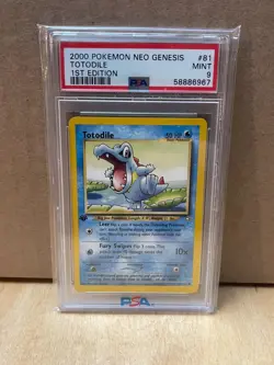 2000 POKEMON NEO GENESIS TOTODILE 1ST EDITION #81 PSA 9 - Image 1