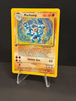 Pokemon TCG Machamp Holo Rare 1st Edition Base Set 8/102 LP+ - Image 2