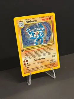 Pokemon TCG Machamp Holo Rare 1st Edition Base Set 8/102 LP+ - Image 3