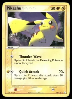 Pokemon Tcg Pikachu #78 Pokemon Holon Phantoms LP - Image 1
