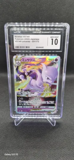 Pokemon Mewtwo VSTAR CGC 10 S12a Vstar Universe 051/172 Japanese - Image 1