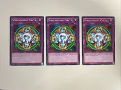 Yugioh - Spellbinding Circle x 3 - NM - Plus Free Holo Card - Image 1