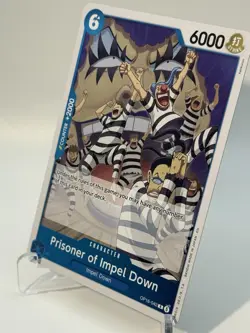 One Piece TCG OP16-042 Prisoner of Impel Down Rare Foil Buggy Deck Card - Image 2