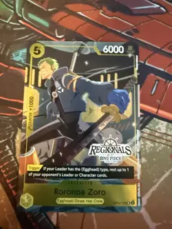 One Piece English - Roronoa Zoro - OP07-113 26-27 Regionals - Promo - NM - Image 1