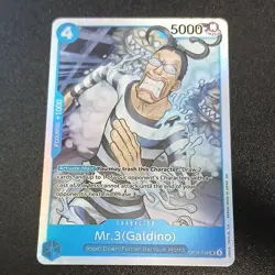 Bandai One Piece Card Game Mr. 3 (Galdino) SR Holo English OP16-056 - Image 1