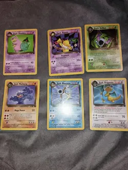 6 Card Vintage NonHoloDark Pokemon Lot Machamp, Blastoise, Dragonite Plus More. - Image 1
