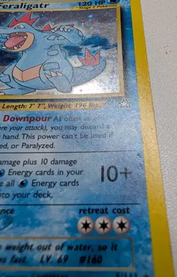 Pokemon Card Neo Genesis Feraligatr 5/111 Unlimited Holo Rare - Image 4