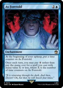 As Foretold NM Doctor Who MTG Magic The Gathering Blue English Card - Image 1