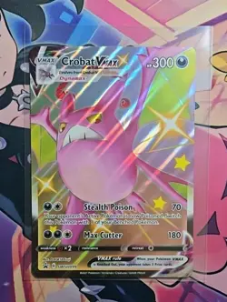 Pokemon Card Crobat VMAX SWSH099 Black Star Promo JUMBO Oversized NM - Image 1