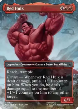 ~ Red Hulk (Borderless) ~ NM ~ Marvel Super Heroes ~ MTG ~ - Image 1