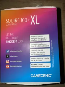 GAMEGENIC SQUIRE 100+ XL CONVERTIBLE DECK BOX GREEN HOLDS 100 CARDS NEW - Image 2