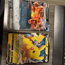 Charizard And Pikachu Jumbo Card Lot 2 Cards LP - Image 1