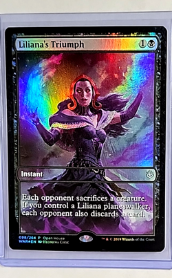 MTG Magic The Gathering War of Sparks Open House Promo Foil Liliana's Triumph LP - Image 1