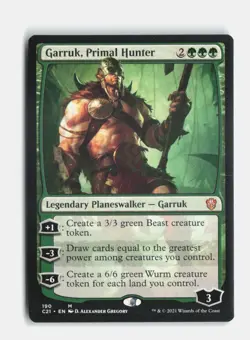 Garruk, Primal Hunter 190 Commander 2021 MTG NM - Image 1