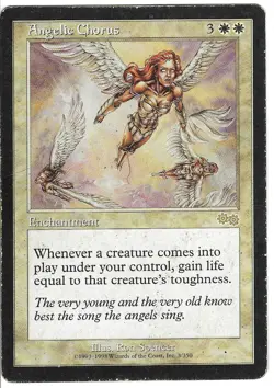 MTG - HP - Angelic Chorus A - Enchantment - Rare - Urza's Saga - Image 1
