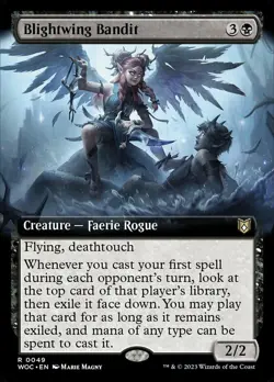 [1x] Blightwing Bandit - Extended Art Near Mint, English Wilds of Eldraine Comma - Image 1