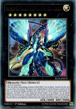 Yugioh Number 62: Galaxy-Eyes Prime Photon Dragon BLLR-EN070 1st Ed Ultra NM - Image 1
