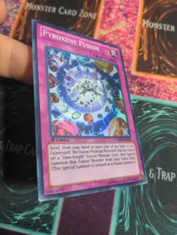 Yu-Gi-Oh! Pyroxene Fusion Hidden Arsenal 6: Omega Xyz HA06-EN028 1st Super NM - Image 2